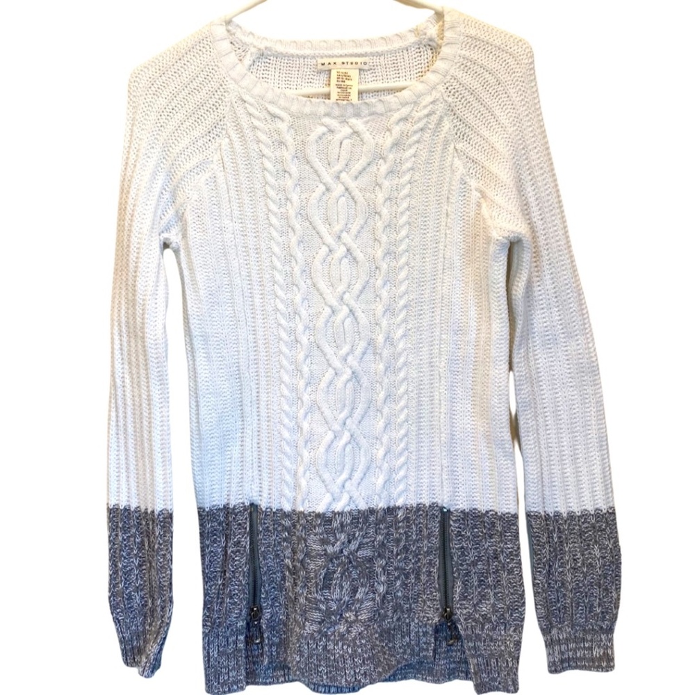 Max Studio Cableknit Sweater NWOT Size Large